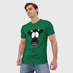 Футболка мужская Go Cows, цвет: 3D-принт — фото 2