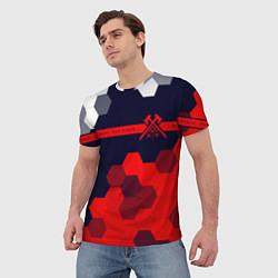 Футболка мужская New World - Соты Лента, цвет: 3D-принт — фото 2