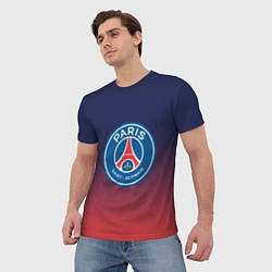 Футболка мужская PSG ПСЖ PARIS SAINT GERMAIN, цвет: 3D-принт — фото 2