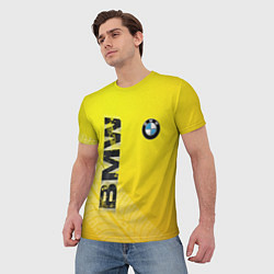 Футболка мужская BMW СЛЕДЫ ШИН БМВ, цвет: 3D-принт — фото 2