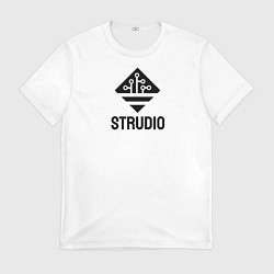 Футболка мужская Strudio logo white, цвет: 3D-принт