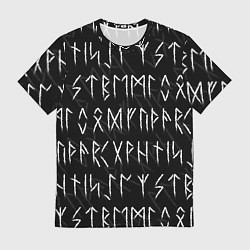 Футболка мужская СЛАВЯНСКИЕ СКАНДИНАВСКИЕ РУНЫ РУНИЧЕСКИЙ АЛФАВИТ, цвет: 3D-принт