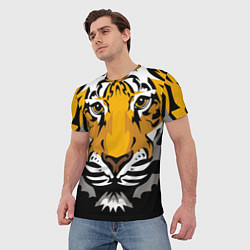 Футболка мужская Суровый взгляд тигра, цвет: 3D-принт — фото 2