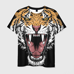 Футболка мужская Оскал амурского тигра, цвет: 3D-принт