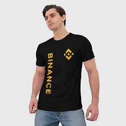 Футболка мужская БИНАНС ЛОГО КАРБОН BINANCE LOGO, цвет: 3D-принт — фото 2