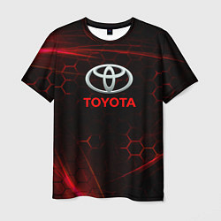 Футболка мужская Toyota Неоновые соты, цвет: 3D-принт