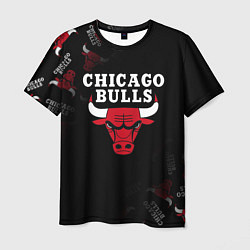 Футболка мужская ЧИКАГО БУЛЛС БЫКИ CHICAGO BULLS, цвет: 3D-принт