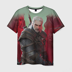 Футболка мужская ВЕДЬМАК THE WITCHER ГЕРАЛЬТ С МЕЧОМ, цвет: 3D-принт