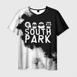 Футболка мужская Все пацаны на черном фоне Южный Парк, цвет: 3D-принт