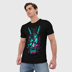 Футболка мужская НЕОНОВЫЙ САМУРАЙ NEON RONIN NEON SAMURAI, цвет: 3D-принт — фото 2