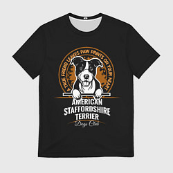 Футболка мужская Американский Стаффордширский Терьер, цвет: 3D-принт