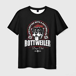 Футболка мужская Ротвейлер Rottweiler, цвет: 3D-принт
