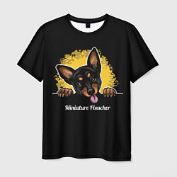 Футболка мужская Пинчер Miniature Pinscher, цвет: 3D-принт
