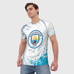 Футболка мужская Manchester City - Футбольный клуб, цвет: 3D-принт — фото 2