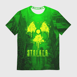 Футболка мужская STALKER LOGO RADIATOIN NEON TOXIC, цвет: 3D-принт