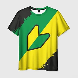 Футболка мужская JDM GREEN YELLOW LOGO, цвет: 3D-принт