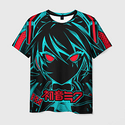 Футболка мужская Мику Хацунэ Hatsune Miku, цвет: 3D-принт