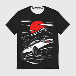 Футболка мужская Toyota Supra: Red Moon, цвет: 3D-принт