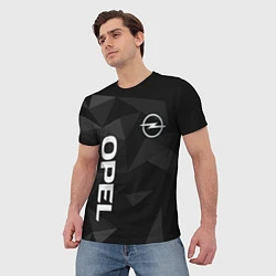 Футболка мужская Опель, Opel геометрия, цвет: 3D-принт — фото 2