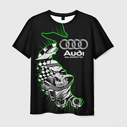 Футболка мужская Audi quattro череп, цвет: 3D-принт