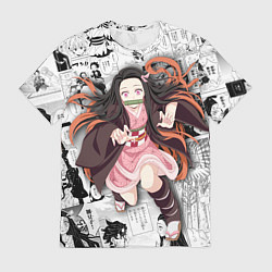 Футболка мужская Незуко Камадо на манге, цвет: 3D-принт