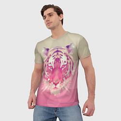 Футболка мужская Тигр лоу поли, цвет: 3D-принт — фото 2