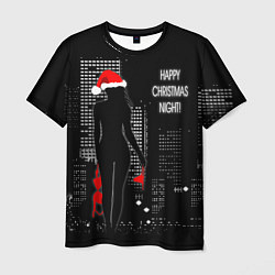Футболка мужская Happy Christmas Night!, цвет: 3D-принт