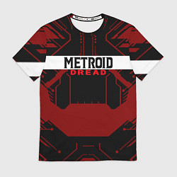 Футболка мужская Metroid Dread Black Red Logo, цвет: 3D-принт