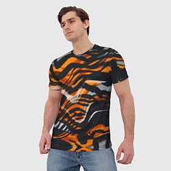 Футболка мужская Окрас тигра, цвет: 3D-принт — фото 2