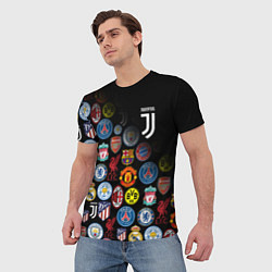 Футболка мужская JUVENTUS LOGOBOMBING SPORT, цвет: 3D-принт — фото 2