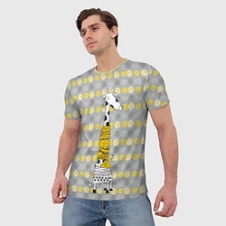 Футболка мужская Милая жирафа в шарфе, цвет: 3D-принт — фото 2