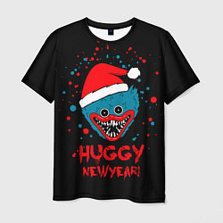 Футболка мужская Huggy New Year - Poppy Playtime новогодний Хагги В, цвет: 3D-принт