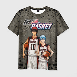 Футболка мужская Kuroko no Basket, Kagami Taiga Kuroko Tetsuya, цвет: 3D-принт