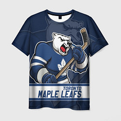 Футболка мужская Торонто Мейпл Лифс, Toronto Maple Leafs Маскот, цвет: 3D-принт