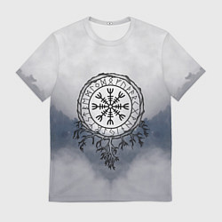 Футболка мужская Aegishjalmaг - шлем ужаса, цвет: 3D-принт