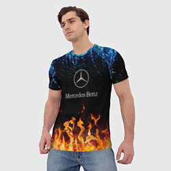 Футболка мужская Mercedes-Benz: Вода и Огонь, цвет: 3D-принт — фото 2