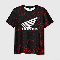 Футболка мужская Honda Красные линии, цвет: 3D-принт