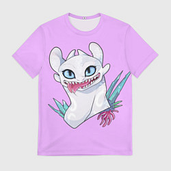 Футболка мужская Дневная фурия показывает язык, цвет: 3D-принт