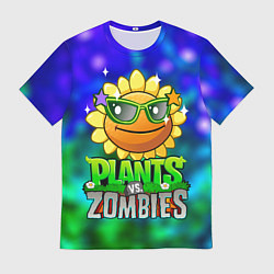Футболка мужская Plants vs Zombies подсолнух, цвет: 3D-принт