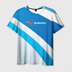 Футболка мужская Subaru Logo спорт, цвет: 3D-принт