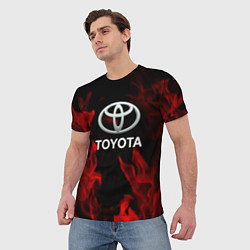 Футболка мужская Toyota Red Fire, цвет: 3D-принт — фото 2