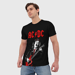 Футболка мужская AC DC Ангус Янг гитарист, цвет: 3D-принт — фото 2