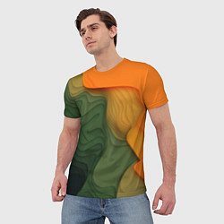 Футболка мужская Зеленые дюны, цвет: 3D-принт — фото 2