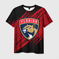 Футболка мужская Florida Panthers, Флорида Пантерз, NHL, цвет: 3D-принт