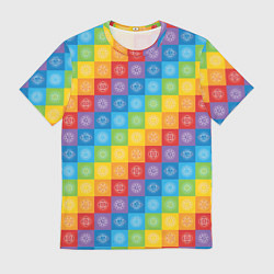 Футболка мужская Разноцветные Чакры, цвет: 3D-принт