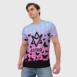 Футболка мужская ASTRO БАБОЧКИ, цвет: 3D-принт — фото 2