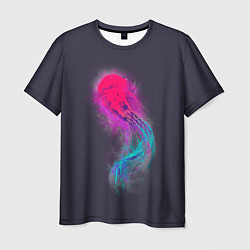 Футболка мужская Медуза Градиент Неон, цвет: 3D-принт