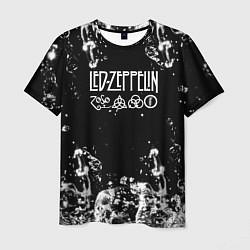 Футболка мужская LED ZEPPELIN texture вода, цвет: 3D-принт