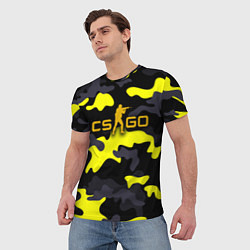 Футболка мужская Counter-Strike Камуфляж Чёрно-Жёлтый, цвет: 3D-принт — фото 2