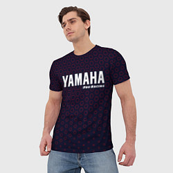 Футболка мужская YAMAHA Pro Racing Соты, цвет: 3D-принт — фото 2